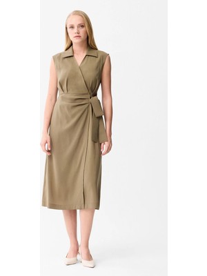 Love My Body  Kolsuz Anvelop Elbise Haki 124LO044000