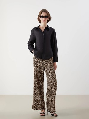 Lc Waikiki Yeni Sezon Beli Lastikli Leopar Desenli Kadın Pantolon