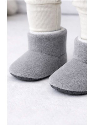 Pufien Çocuk ve Bebek Panduf, Kışlık Peluş Bot, Yumuşak, Sıcak Tutan, Kaymaz Tabanlı Ev Içi Patik, Ev Botu