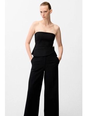 adL Mert Aslan Drape Detaylı Asimetrik Bluz Siyah 11546844000
