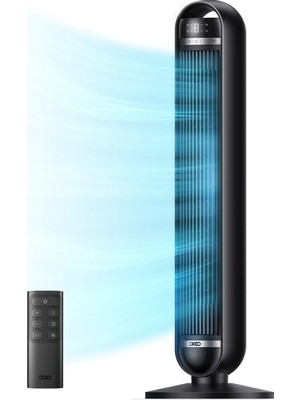DREO Nomad TFT414 Kule Tipi Vantilatör 36 İnç 8 Hız, 4 Mod, 90° Salınım, Sessiz Çalışma, Kumandalı, LED Ekran Siyah