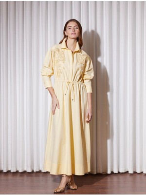 Missemramiss  Missemramiss 5210 Ivory Flom Dress Elbise