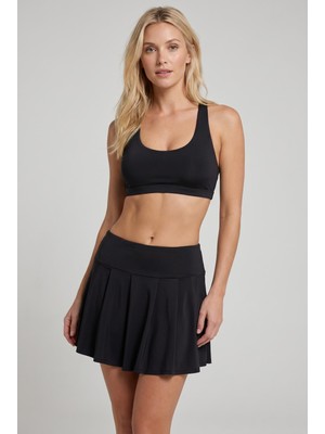 Argento Kadın Siyah Şortlu Etekli Bikini Altı C0T0N034171