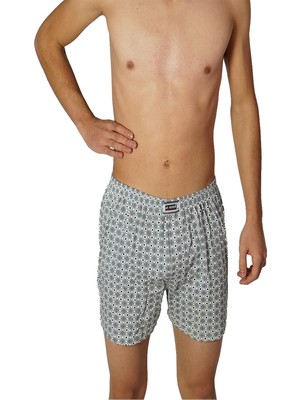 Erkek Karişik 12\'li Paket Seher Yıldızı Desenli Boxer Şort