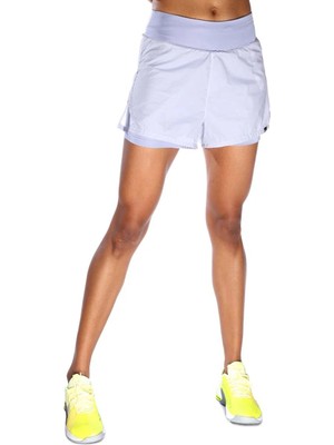Nike Run Division 2 In 1 Reflective Shorts 8cm Kadın Taytlı 2 Cepli Reflektörlü Koşu Şortu Lila