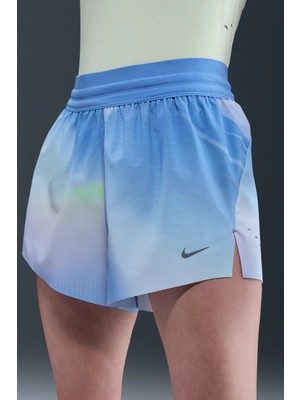 Nike Swift Dri-Fıt Mid-Rise Running Purple Shorts Kadın Koşu Şortu Mor