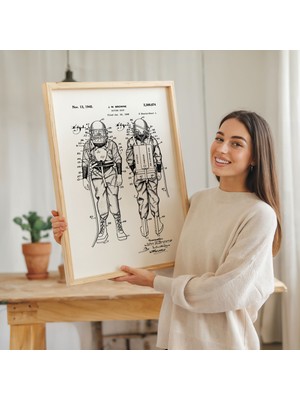 Pegziz Dalış Kıyafeti Patent Tablosu Dalgıç Duvar Dekor Tablo