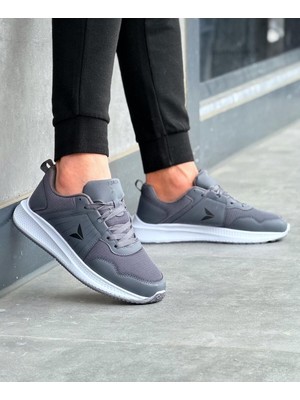 Pro Jack Siyah Bağcıklı Unisex Günlük Hafif Yürüyüş Spor Ayakkabısı - 9688 Füme - 44