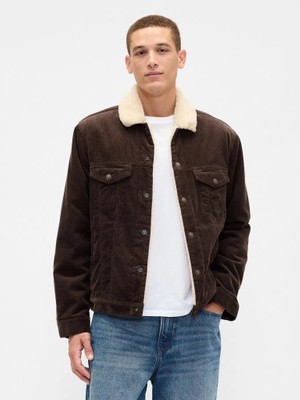 Gap Sherpa-Astarlı Icon Kadife Ceket Erkek Kadife Ceket Sharpa