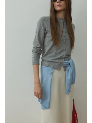 Suud Collection Gri Arya Triko Hırka