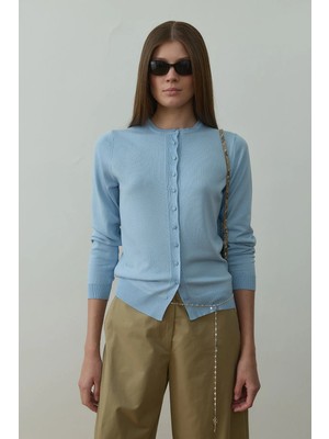 Suud Collection Mavi Arya Triko Hırka