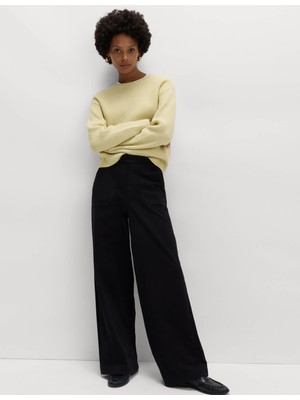 Marks & Spencer Denim Elastik Belli Wide Leg Pantolon