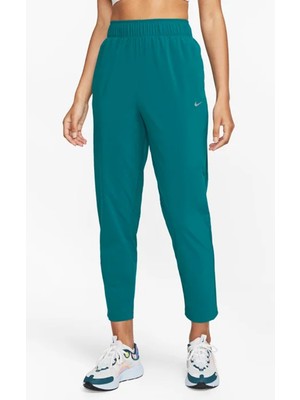Nike Dri Fit Fast Mid Rise 7/8 Length Running Pant Kadın Reflektörlü Koşu Antrenman Eşofman Altı Koyu Yeşil