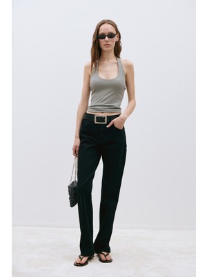 Suud Collection Siyah Effortless Straight Jean