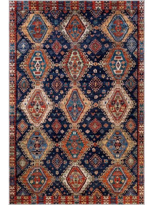 Aren Halı Arun Çerçeveli Multi Polyester ve Pamuklu Kaydırmaz Tabanlı Yıkanabilir Dijital Baskı Halısı