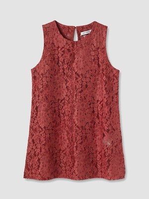 LC Waikiki Bordo Bisiklet Yaka Dantelli Bluz