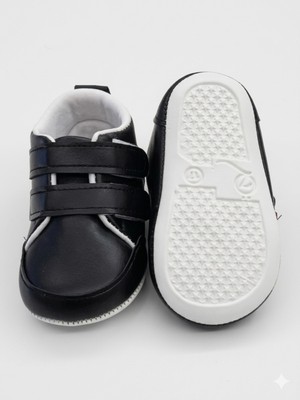 Pufien Bebek Ayakkabısı, Sneaker Ilk Adım Ayakkabı, Bebek Patik, Ev Ayakkabısı Siyah