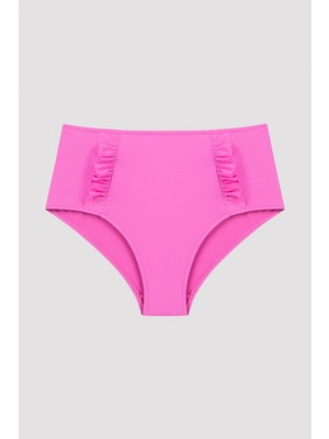 Penti Fuşya Basic Yüksek Bel Fırfırlı Bikini Altı