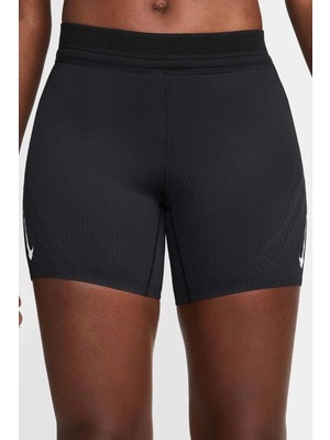 Nike Aeroswift Faith Kipyegon Dri-Fıt Adv Mr 5"mid Rise Brief Lined Running Short Kadın Pileseli Slip Astarlı Koşu Şortu Siyah