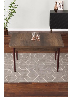 Shoovvel Pure Beyaz 60X90 Mdf Ahşap Ayaklı Sabit Üst Kalite Mutfak Masası, Yemek Masası, Salon Masası