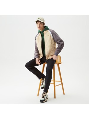 Lacoste Erkek Gömlek Yaka Renk Bloklu Kahverengi Mont