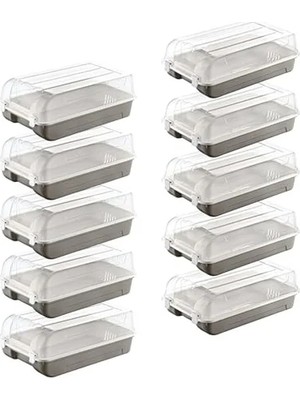 Fadem Store Terra Ayakkabı Kutusu, 10'lu Set, 5 Kadın & 5 Erkek