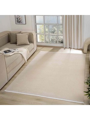 Pera Halı Bej Kabartmalı Soyut Modern Halı - MK0556BJL