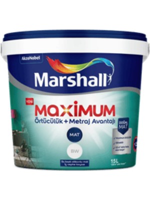 Marshall Maximum Mat Iç Cephe Boyası Mürdüm 7,5l