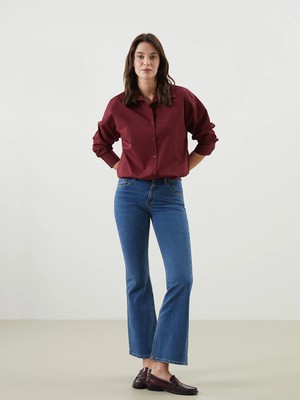 LC Waikiki Indigo Mars Flare Kadın Jean Pantolon