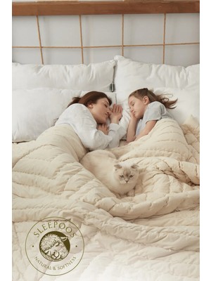 Sleepoos El Yapımı %100 Organik Yün Yorgan 195X215