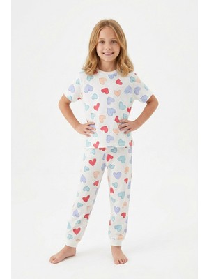 Isobel Kalp Baskılı %100 Pamuk Kız Çocuk Pijama Takımı