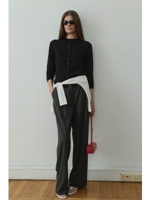 Suud Collection Siyah Arya Triko Hırka