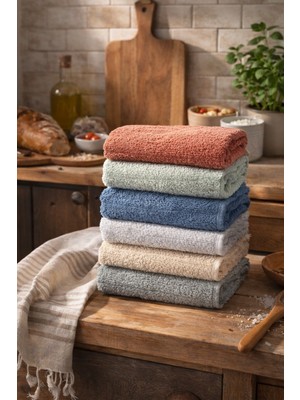 Casnack Hazal 6\'lı Mutfak ve El&yüz Havlu Seti 30X50 cm