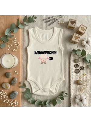 Baby Sena Babysena Babaannesinin Kuzusu Baskılı Kolsuz Kız/erkek Bebek Body (0-3 Yaş)
