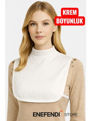 NF ND ENEFENDİ Boyunluk Tesettür Krem(Ekru) | Kadın Fitted Model • Günlük Şık Aksesuar • Zarif ve Minimalist Tasarım