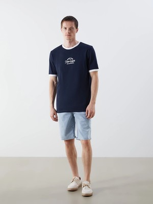 LC Waikiki Indigo Standart Kalıp Erkek Jean Şort