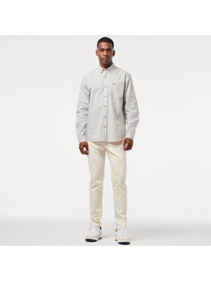 Lacoste Erkek Slim Fit Chino Beyaz Pantolon