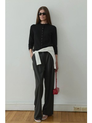 Suud Collection Siyah Arya Triko Hırka
