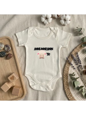 Baby Sena Babysena Anneannesinin Kuzusu Baskılı Kısa Kollu Kız/erkek Bebek Body (0-3 Yaş)