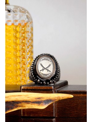 Innuendo Jewelry 925 Ayar Gümüş Zülfikar Kılıcı Motifli Erkek Yüzük