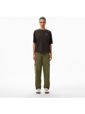 Lacoste Kadın Oversize Fit Haki Pantolon