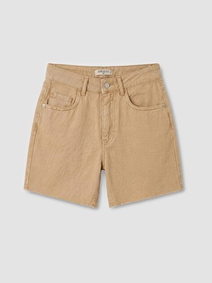 LC Waikiki Bej Yüksek Bel Kadın Jean Şort