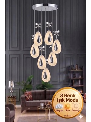 Akgül Lalin Krom 7li Avize