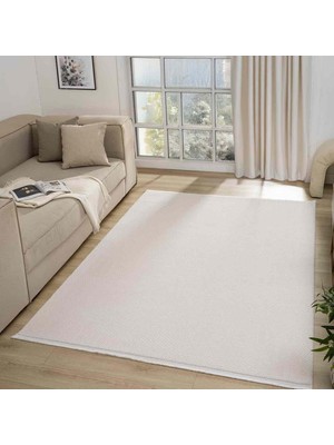 Pera Halı Krem Ton Sür Ton Kabartmalı Modern Halı - MK0556KRL