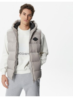 Lacoste Erkek Kapitone Gri Yelek
