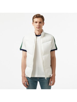 Lacoste Erkek Dik Yaka Beyaz Yelek