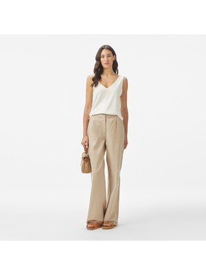 Nautica Kadın Bej Regular Fit Pantolon