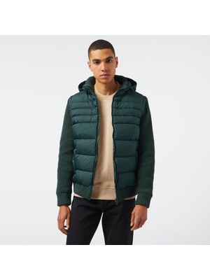 Lacoste Erkek Kapüşonlu Koyu Yeşil Mont