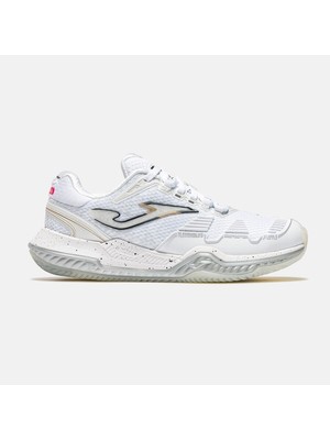 Joma TPOILS2602AC Point Lady 26 Toprak & Sert Kort Kadın Tenis Ayakkabısı - Beyaz/altın