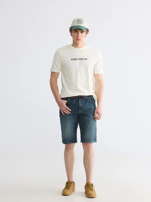 LC Waikiki Yeşil Slim Fit Erkek Jean Şort